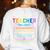 Teacher Definition Teaching School Teacher Women's Sweatshirt Back Print White Teacher Definition Teaching School Teacher Women's Sweatshirt Back Print White