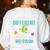 Teacher We All Different But In This Class We Swim Together Women's Sweatshirt Back Print White Teacher We All Different But In This Class We Swim Together Women's Sweatshirt Back Print White