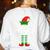 The Teacher Elf Family Matching Group Idea Christmas Women's Sweatshirt Back Print White