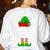 Teacher Elf Matching Family Christmas Women Men Women's Sweatshirt Back Print White Teacher Elf Matching Family Christmas Women Men Women's Sweatshirt Back Print White