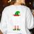 The Teacher Elf Matching Family Christmas Women's Sweatshirt Back Print White