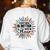 Teacher Flair Pen Art Lover School Supplies Women's Sweatshirt Back Print White Teacher Flair Pen Art Lover School Supplies Women's Sweatshirt Back Print White