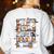 Teacher Library Ghost Reading Book Halloween Cat Women's Sweatshirt Back Print White Teacher Library Ghost Reading Book Halloween Cat Women's Sweatshirt Back Print White