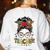 Teacher Life Messy Bun Glasses Leopard Sunflower Women's Sweatshirt Back Print White
