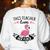 This Teacher Loves Her Flock Cute Flamingo Teacher Women's Sweatshirt Back Print White