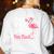 This Teacher Loves Her Flock Teaching Flamingo Girl Women's Sweatshirt Back Print White