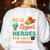 Teacher Not All Superheroes Wear Capes Teacher Squad Women's Sweatshirt Back Print White Teacher Not All Superheroes Wear Capes Teacher Squad Women's Sweatshirt Back Print White