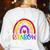 Teacher You Are a Rainbow Of Possibilities Funny Women's Sweatshirt Back Print White