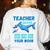 Teacher Shark Do Your Work Women's Sweatshirt Back Print White