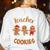 Teacher Of Smart Cookies Gingerbread Christmas Teacher Cute Men Women Kids Women's Sweatshirt Back Print White Teacher Of Smart Cookies Gingerbread Christmas Teacher Cute Men Women Kids Women's Sweatshirt Back Print White