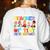 Teacher Of Tiny Superheroes Teach 100th Day Of School Women's Sweatshirt Back Print White Teacher Of Tiny Superheroes Teach 100th Day Of School Women's Sweatshirt Back Print White