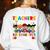 Teachers Are Just Superheroes In Disguise Back To School Women's Sweatshirt Back Print White Teachers Are Just Superheroes In Disguise Back To School Women's Sweatshirt Back Print White