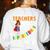 Teachers Are Superheroes Graduation School Teachers Women's Sweatshirt Back Print White Teachers Are Superheroes Graduation School Teachers Women's Sweatshirt Back Print White