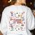 Teaching My Boos Teacher Cute Ghost Groovy Teacher Halloween Women's Sweatshirt Back Print White
