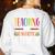 Teaching My Favorite Superheros Men Women SPED Teacher Women's Sweatshirt Back Print White
