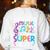 Teaching Music Is My Superpower Music Teacher For Men Women Kids Women's Sweatshirt Back Print White