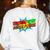 Teaching Is My Superpower Comic Back To School Teacher Women's Sweatshirt Back Print White