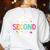 Team Second Grade Teacher Back To School 2nd Grade Squad Women's Sweatshirt Back Print White