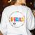 TEAM Specials Teacher TRIBE Squad Back To Primary School Women's Sweatshirt Back Print White TEAM Specials Teacher TRIBE Squad Back To Primary School Women's Sweatshirt Back Print White
