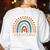 Technology Teacher Rainbow Appreciation Day Back To School For Men Women Women's Sweatshirt Back Print White Technology Teacher Rainbow Appreciation Day Back To School For Men Women Women's Sweatshirt Back Print White
