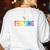 Testing Mode On Testing Day Motivational Teacher Kids Women's Sweatshirt Back Print White Testing Mode On Testing Day Motivational Teacher Kids Women's Sweatshirt Back Print White