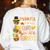 Thankful For My 4th Grade Turkey Thanksgiving Turkey Teacher Women's Sweatshirt Back Print White