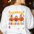 Thankful For My Kindergarten Turkeys Thanksgiving Teacher Women's Sweatshirt Back Print White