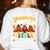 Thankful For My Little Turkeys Teacher Thanksgiving Teachers Women's Sweatshirt Back Print White