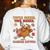 Thanksgiving Grammar Thankful English Teacher Fall Turkey Women's Sweatshirt Back Print White