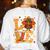 Thanksgiving Love Kindergarten Teacher Turkey Autumn Fall Women's Sweatshirt Back Print White