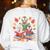 Thanksgiving Teacher Books Turkey Reading Book Women's Sweatshirt Back Print White Thanksgiving Teacher Books Turkey Reading Book Women's Sweatshirt Back Print White