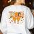 Thanksgiving Teacher Pencil Bow One Thankful Teacher Fall Women's Sweatshirt Back Print White Thanksgiving Teacher Pencil Bow One Thankful Teacher Fall Women's Sweatshirt Back Print White