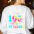 Tie Dye Happy 100th Day Of School Teacher Student 100 Days Women's Sweatshirt Back Print White Tie Dye Happy 100th Day Of School Teacher Student 100 Days Women's Sweatshirt Back Print White