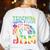 Tie Dye Teaching Social Studies Is My Jam Sunglasses Teacher Women's Sweatshirt Back Print White