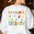 Tiny Human Security Preschool Childcare Teacher Babysitters Women's Sweatshirt Back Print White Tiny Human Security Preschool Childcare Teacher Babysitters Women's Sweatshirt Back Print White