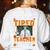 This Is My Tired Teacher Costume Halloween Costumes Women's Sweatshirt Back Print White