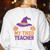 This Is My Tired Teacher Costume Halloween Women's Sweatshirt Back Print White This Is My Tired Teacher Costume Halloween Women's Sweatshirt Back Print White