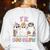 TK Boo Crew Retro Groovy Halloween Floral Ghost TK Teacher Women's Sweatshirt Back Print White TK Boo Crew Retro Groovy Halloween Floral Ghost TK Teacher Women's Sweatshirt Back Print White
