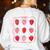 TK Is My Jam Transitional Kindergarten TK Teacher Strawberry Women's Sweatshirt Back Print White TK Is My Jam Transitional Kindergarten TK Teacher Strawberry Women's Sweatshirt Back Print White