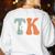 TK Teacher Retro Groovy Vintage Happy First Day Of School Women's Sweatshirt Back Print White