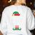 The Toddler Teacher Elf Christmas Matching Family Women's Sweatshirt Back Print White The Toddler Teacher Elf Christmas Matching Family Women's Sweatshirt Back Print White