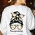 History Teacher Messy Bun Life Hair Glasses Women's Sweatshirt Back Print White History Teacher Messy Bun Life Hair Glasses Women's Sweatshirt Back Print White