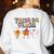 Trick Or Teach Candy Corn Pumpkin Ghost Teacher Women's Sweatshirt Back Print White