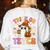 Trick Or Teach Cute Ghost Coffee Pumpkins Halloween Teacher Women's Sweatshirt Back Print White
