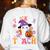 Trick Or Teach Groovy Teacher Ghost Halloween Teacher Women's Sweatshirt Back Print White Trick Or Teach Groovy Teacher Ghost Halloween Teacher Women's Sweatshirt Back Print White