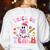 Trick Or Teach Halloween Teacher Floral Ghost Groovy Women's Sweatshirt Back Print White Trick Or Teach Halloween Teacher Floral Ghost Groovy Women's Sweatshirt Back Print White