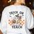 Trick Or Teach Teacher Women's Sweatshirt Back Print White Trick Or Teach Teacher Women's Sweatshirt Back Print White