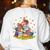 Turkey Reading Books Fall Season Thanksgiving Teacher Book Women's Sweatshirt Back Print White Turkey Reading Books Fall Season Thanksgiving Teacher Book Women's Sweatshirt Back Print White