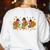 Turkey Reading Books Fall Thanksgiving Teacher Student Women's Sweatshirt Back Print White Turkey Reading Books Fall Thanksgiving Teacher Student Women's Sweatshirt Back Print White