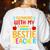 Twinning With My Bestie Teacher Boy Spirit Week Twin Day Women's Sweatshirt Back Print White